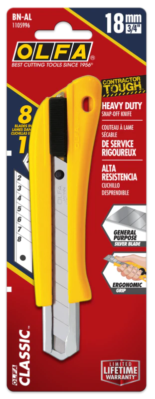 18mm BN-AL Auto-Lock Basic Utility Knife - Image 3