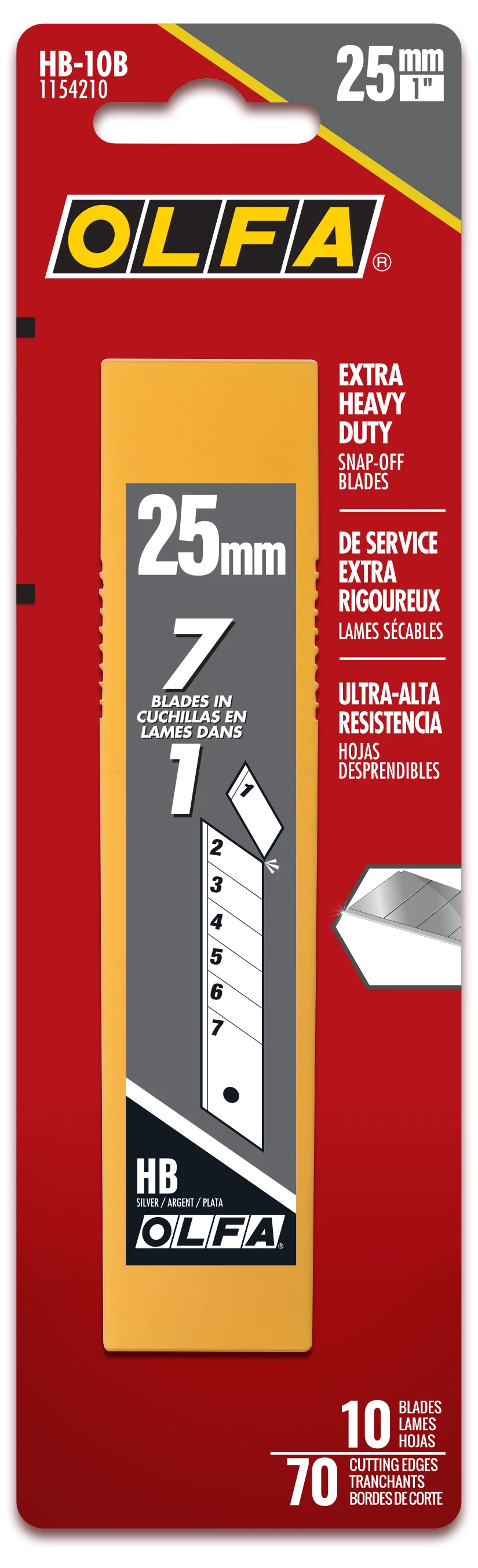 25mm HB Silver Snap Blade - 5, 10, 20 or 40 Pack - Image 3