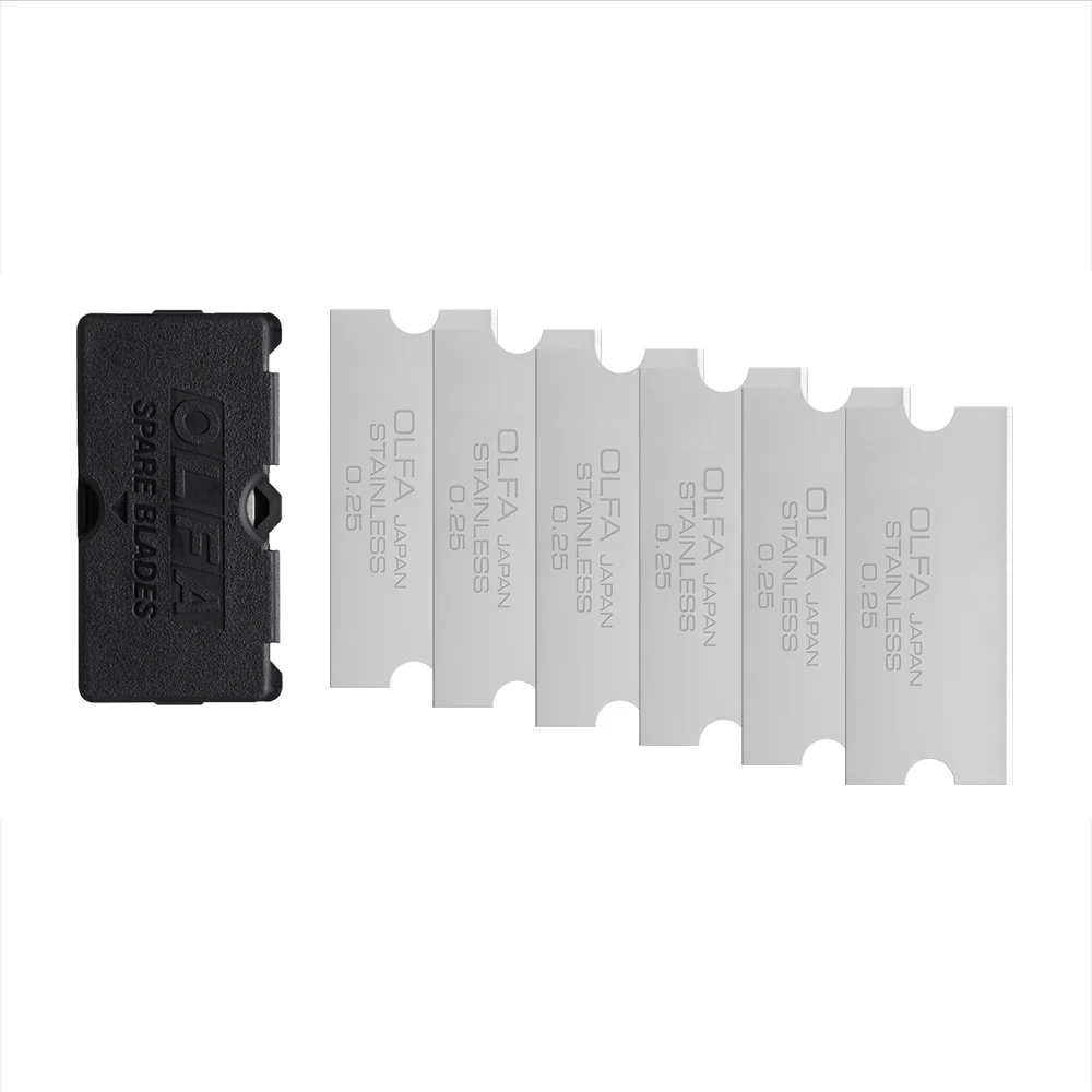 GSB-2S/6B 40mm Stainless Steel Glass Scraper Blade - 6 Pack - Image 2