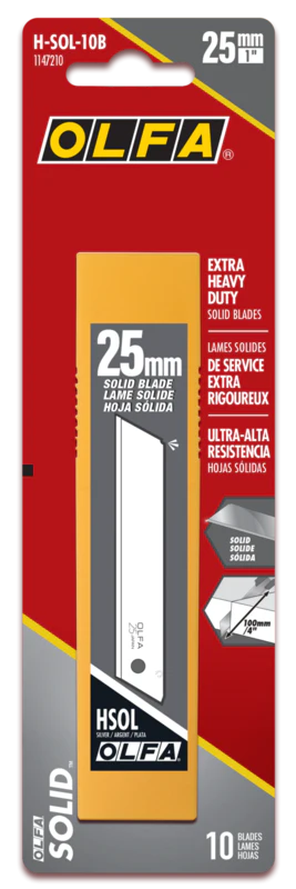 25mm H-SOL-10B Solid Blades, 10pk - Image 2