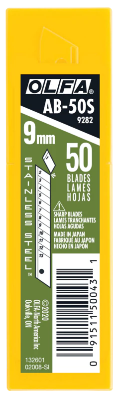 9mm AB-S Stainless Steel Snap Blades - 10 or 50 Pack - Image 3