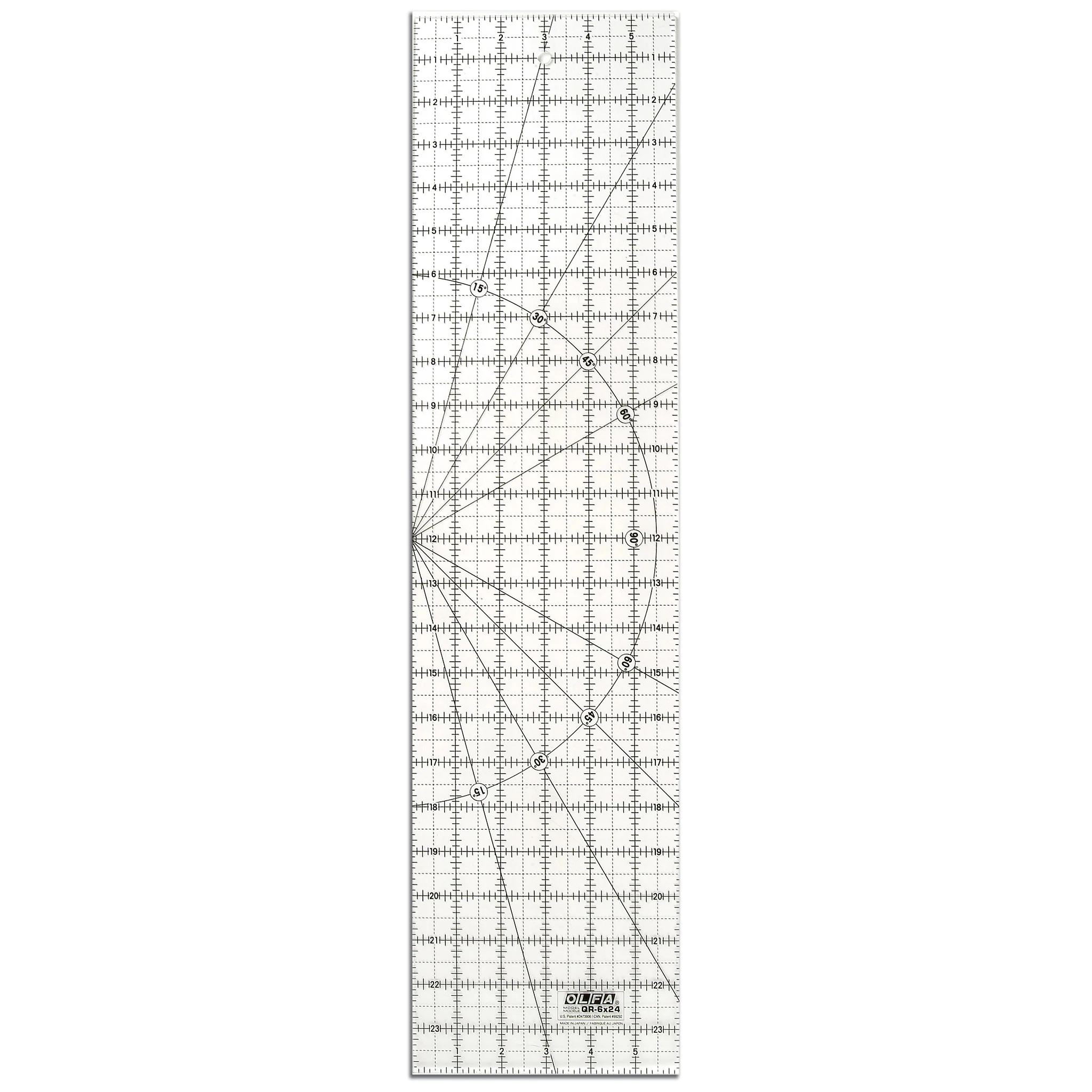 QR-6x24 6" x 24" Frosted Acrylic Ruler