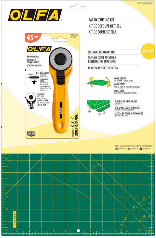 RTY-2CYEL/ST-01 Fabric Cutting Kit, Yellow - Image 4