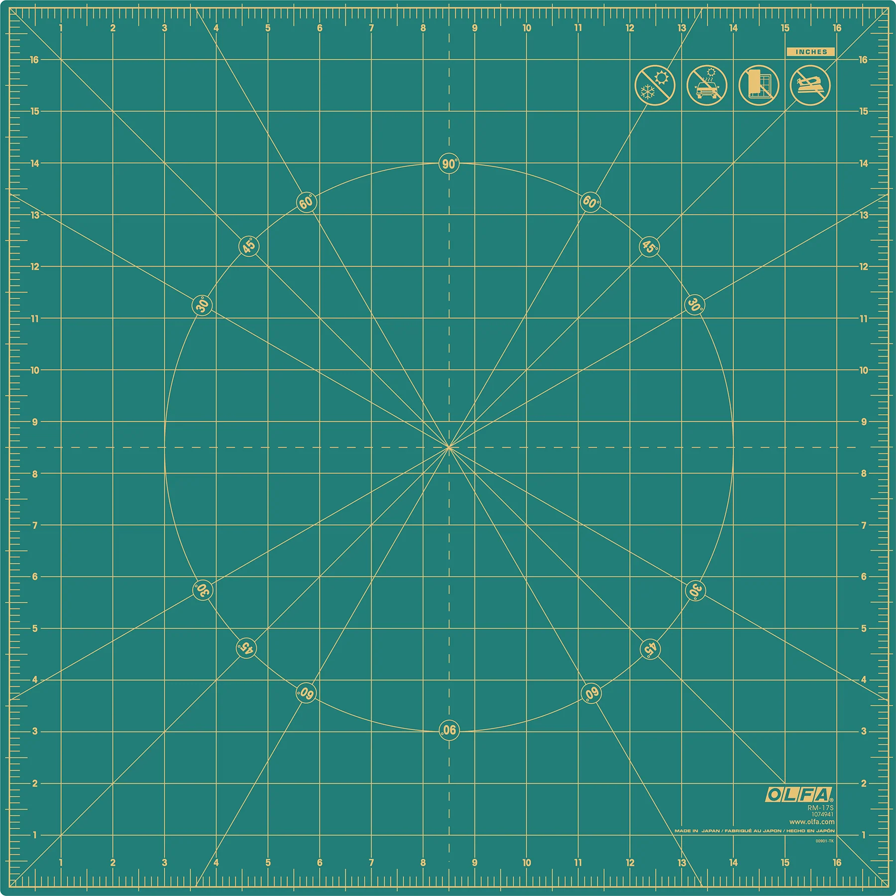 RM-17S-01 17" Rotating, Self-Healing Cutting Mat
