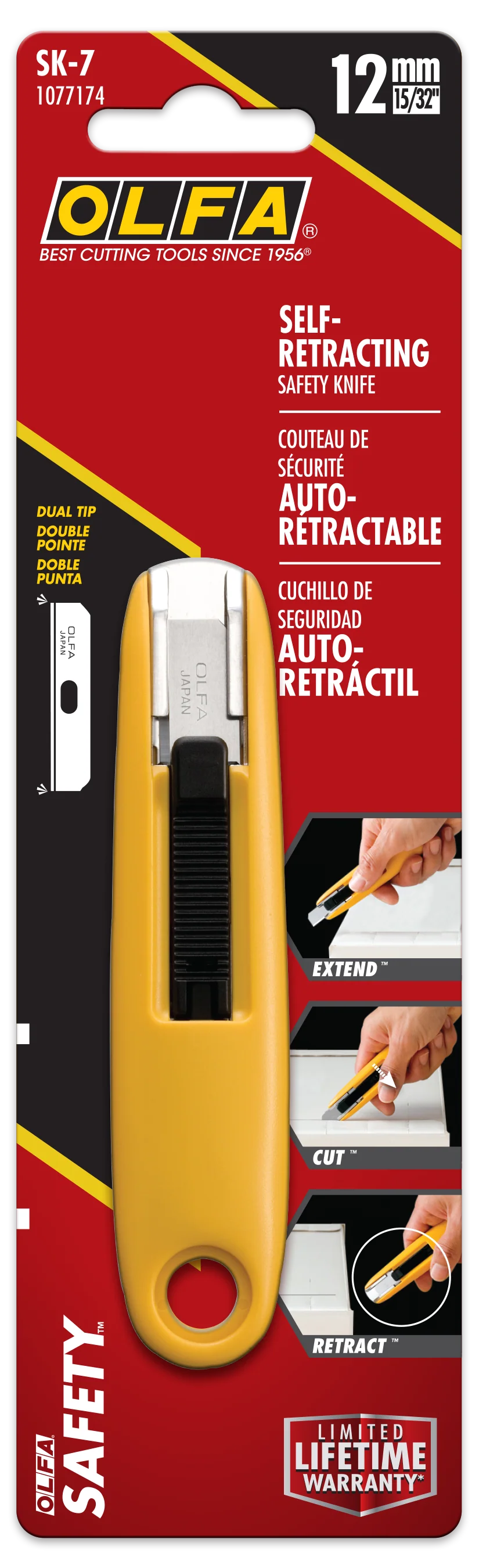 SK-7 Semi-Automatic Compact Self-Retracting Safety Knife - Image 4