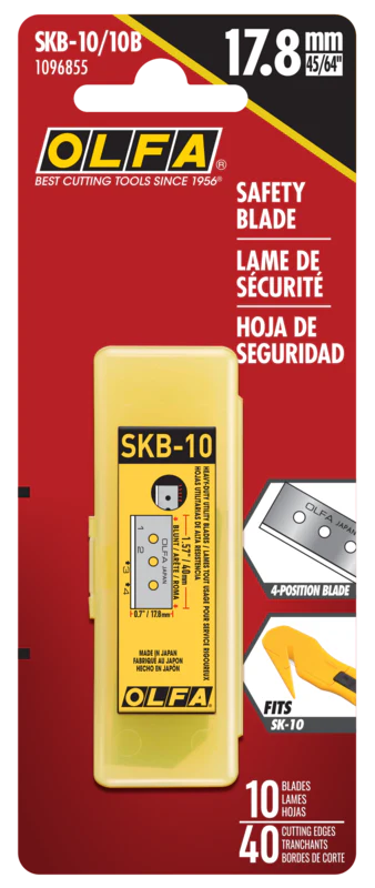 SKB-10 SK-10 Four-Position Safety Blade - 10 Pack - Image 3